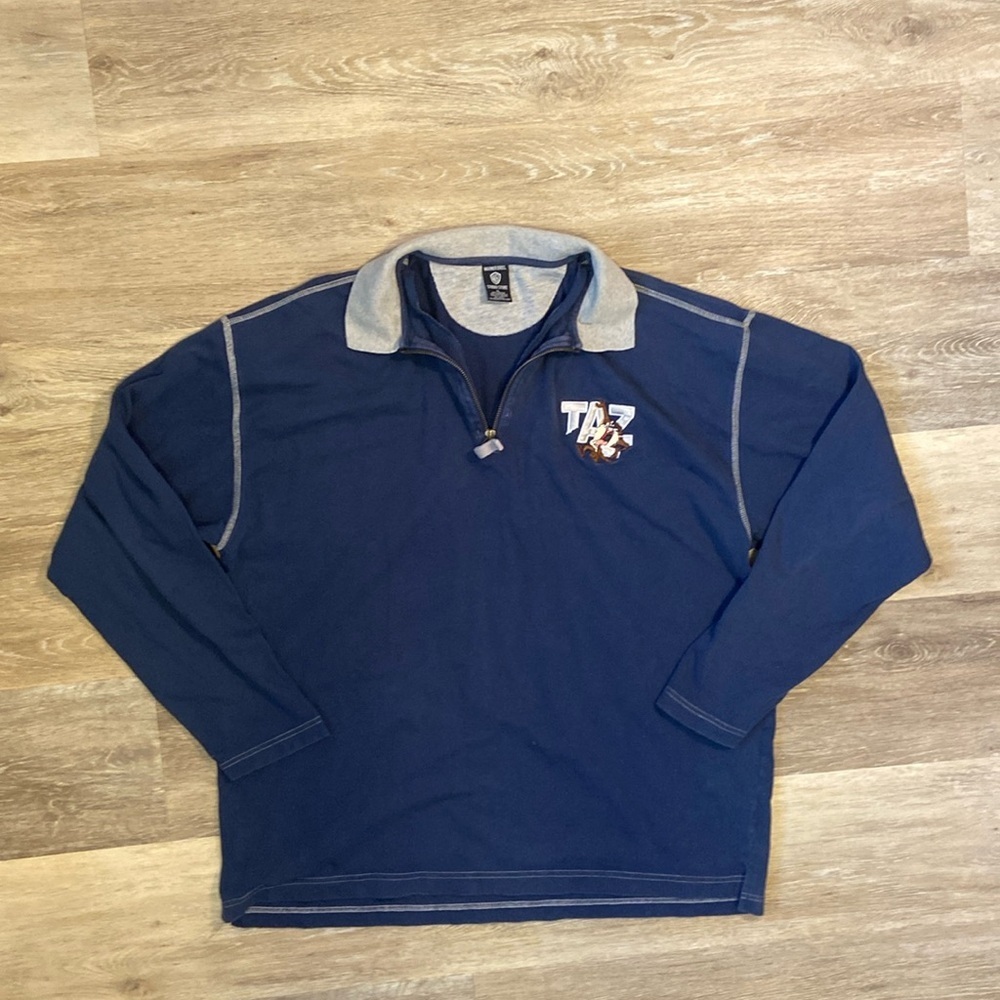 Warner Bros mens XL Navy blue and gray zip up jacket